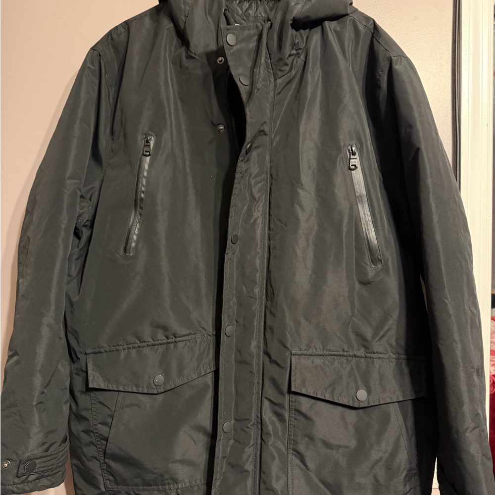 Marc New York Men's Dark Gray Hooded Puffer Jacket